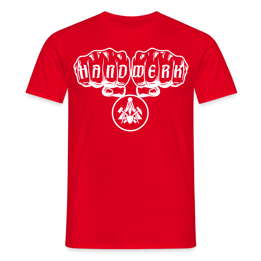 Unisex T-Shirt "Maurer" Rot Männer T-Shirt