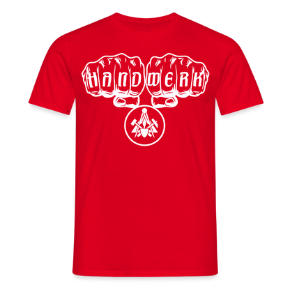 Unisex T-Shirt "Maurer" Rot Männer T-Shirt