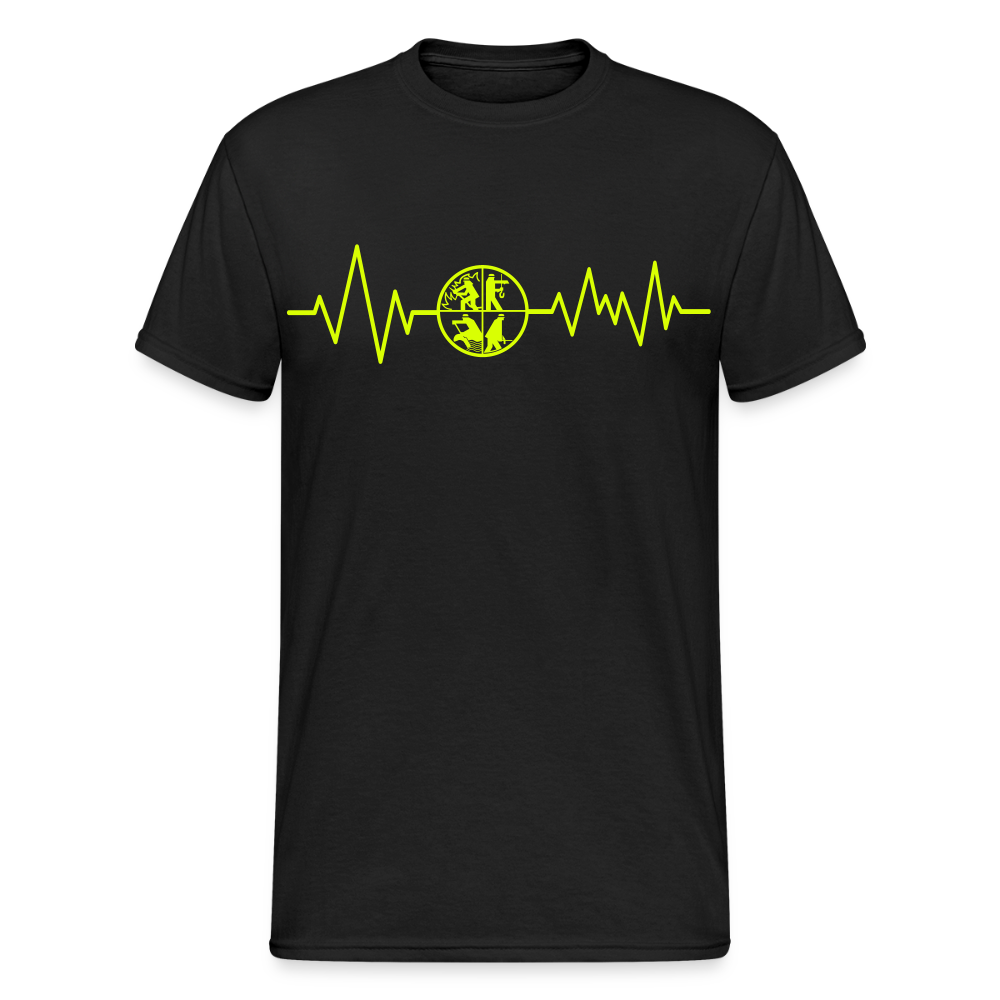 Unisex T-Shirt "Feuerwehr 3" Schwarz Männer Gildan Heavy T-Shirt