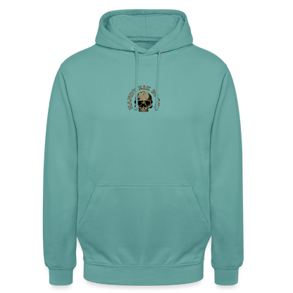 Unisex Hoodie "Handwerk-Rockt" (beidseitig bedruckt) - Pastelltürkis