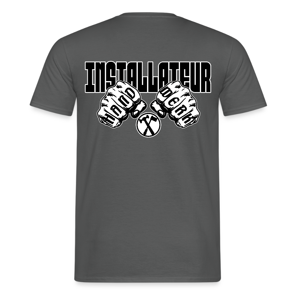 Unisex T-Shirt "Installateur" Anthrazit Männer T-Shirt