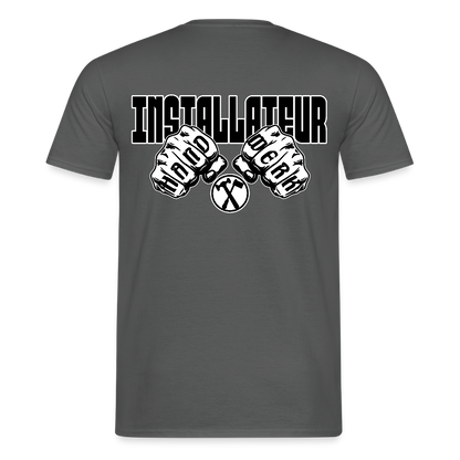 Unisex T-Shirt "Installateur" Anthrazit Männer T-Shirt