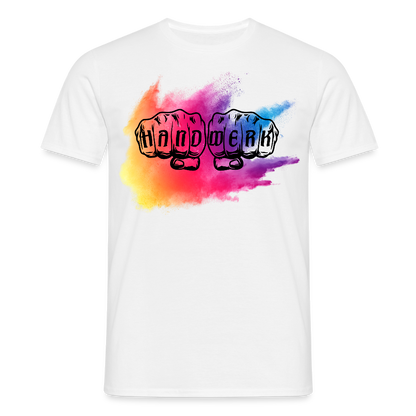 Unisex T-Shirt "Holy-Handwerk" Weiß Männer T-Shirt