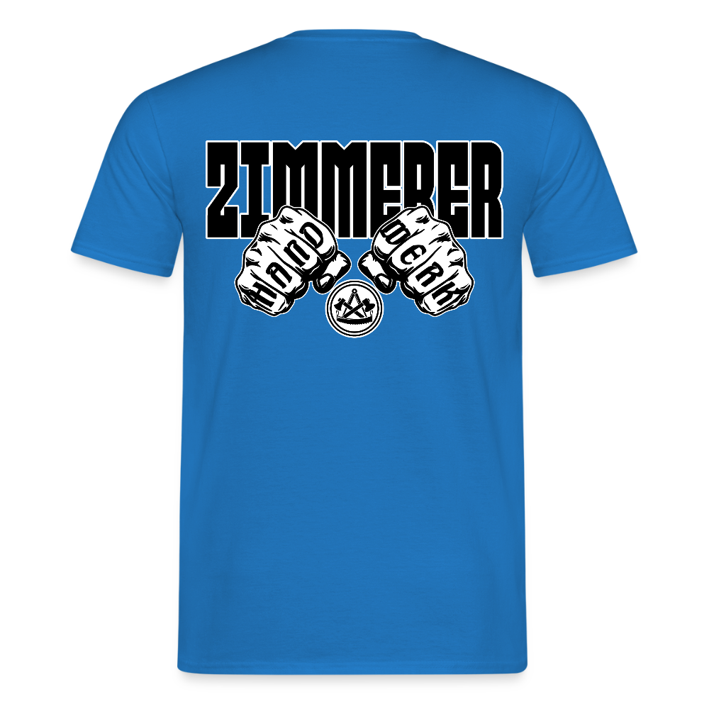 Unisex T-Shirt "Zimmerer" (beidseitig bedruckt) Royalblau Männer T-Shirt