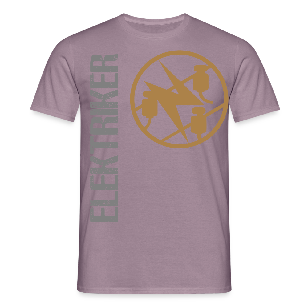 Unisex T-Shirt "Elektriker" Lilagrau Männer T-Shirt