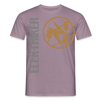 Unisex T-Shirt "Elektriker" Lilagrau Männer T-Shirt