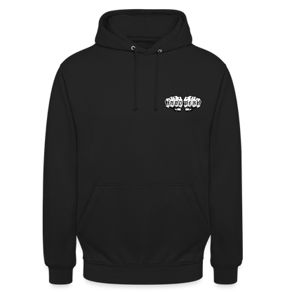 Unisex Hoodie "Heizungsbauer" (beidseitig bedruckt) - Schwarz