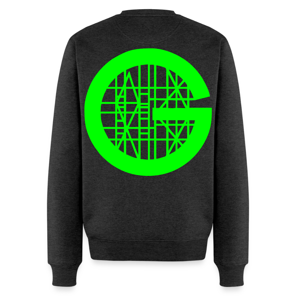 Unisex Premium Pullover "Gerüstbauer" neongrün Anthrazit meliert Männer Premium Pullover
