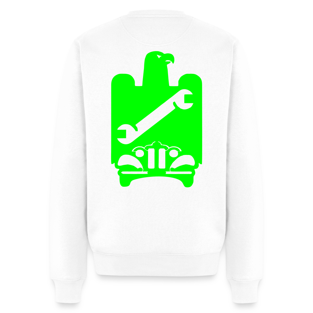 Unisex Premium Pullover "KFZ-Mechaniker" neongrün Weiß Männer Premium Pullover