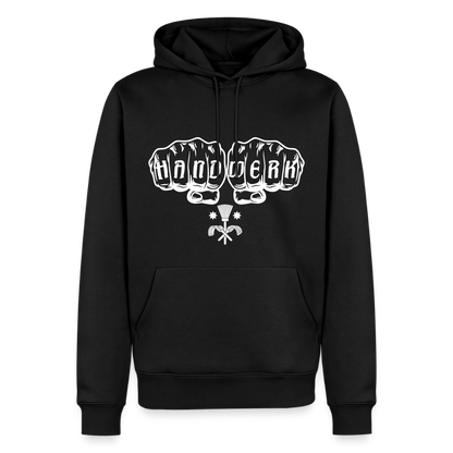Herren Premium Hoodie "Schornsteinfeger" von Spreadconnect, bequeme Sweatshirt mit Schornsteinfeger-Design auf der Vorderseite
