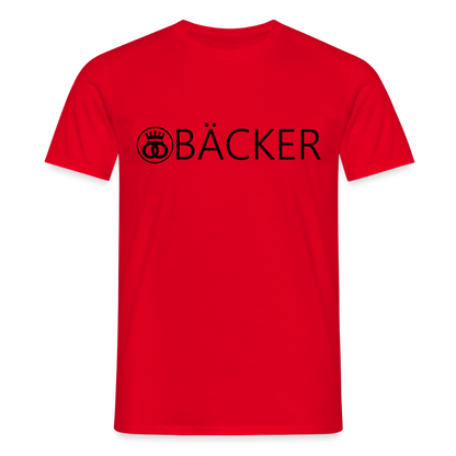 Unisex T-Shirt "Bäcker" Rot Männer T-Shirt