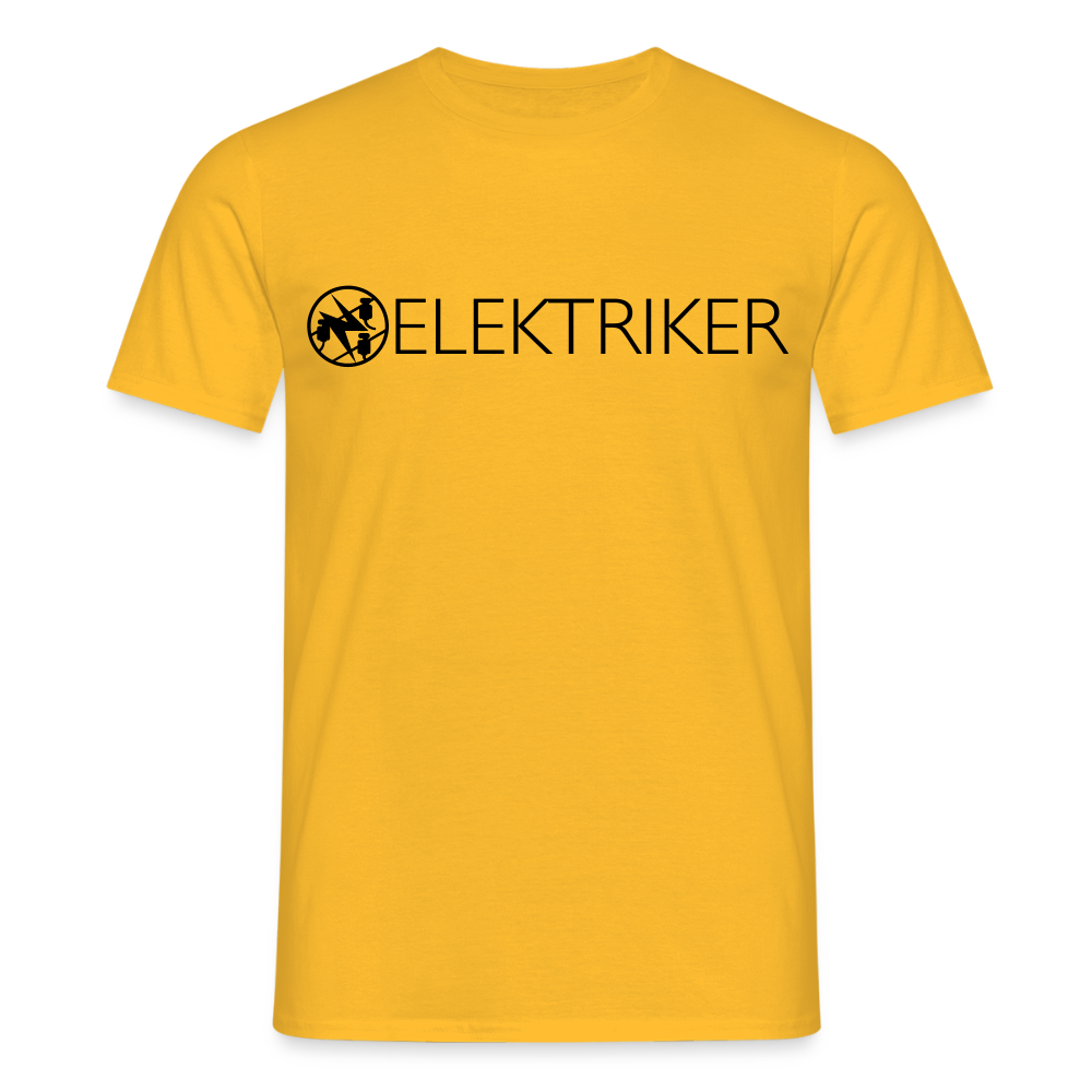 Unisex T-Shirt "Elektriker" Gelb Männer T-Shirt