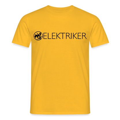Unisex T-Shirt "Elektriker" Gelb Männer T-Shirt