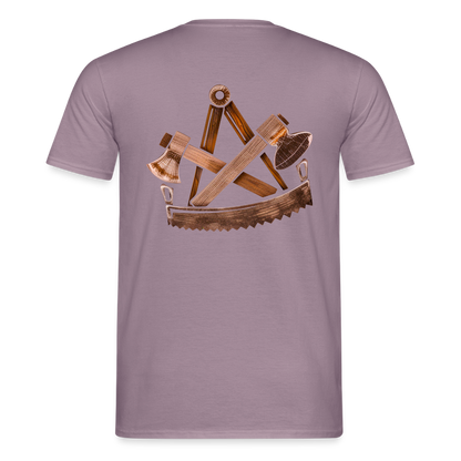 Unisex T-Shirt "Zimmermann" (beidseitig bedruckt) - Lilagrau 