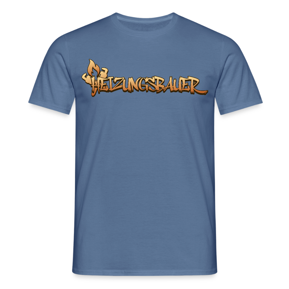 Unisex T-Shirt "Heizungsbauer" Taubenblau Männer T-Shirt