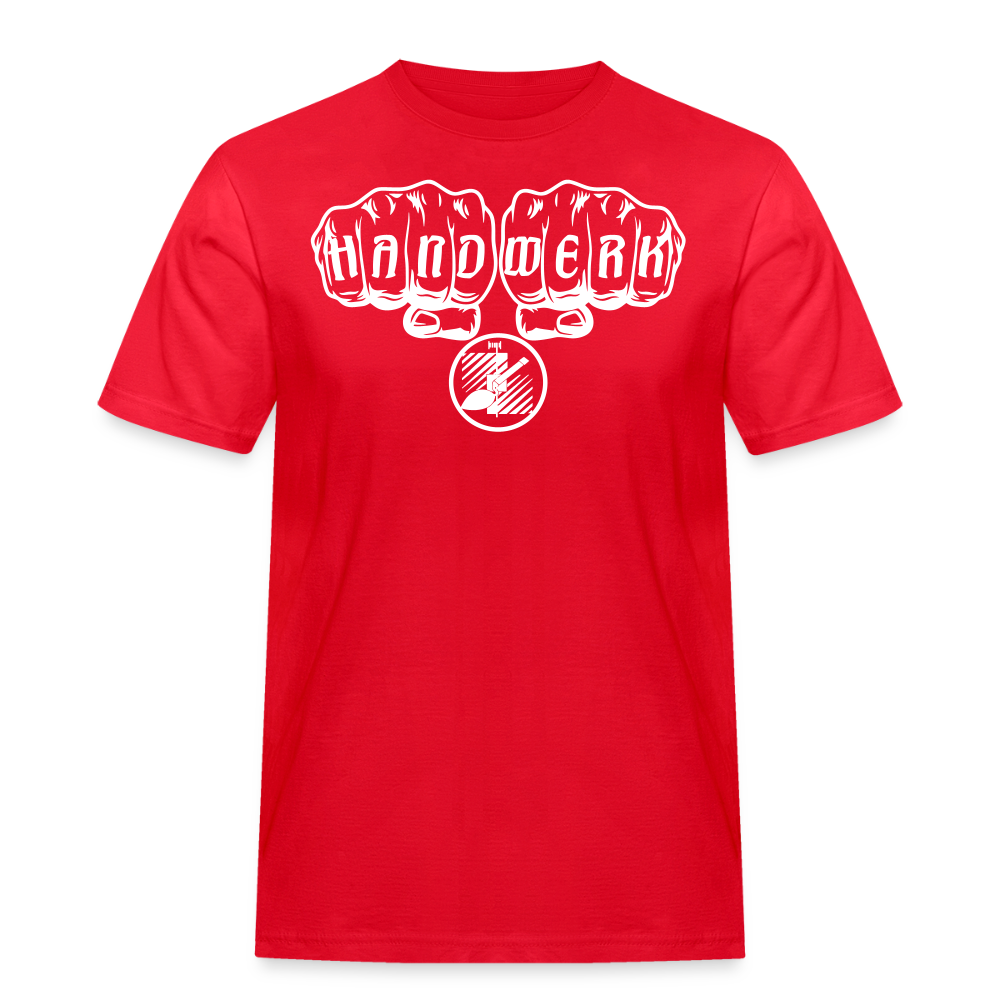 Männer Workwear T-Shirt "Fliesenleger" - Rot