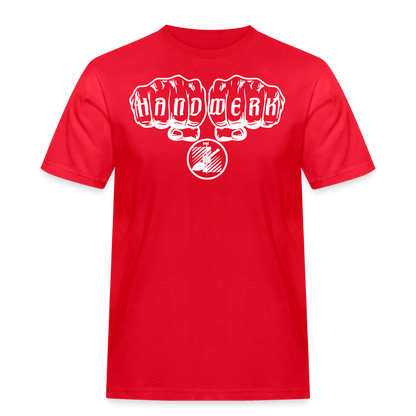 Männer Workwear T-Shirt "Fliesenleger" Rot Männer Workwear T-Shirt
