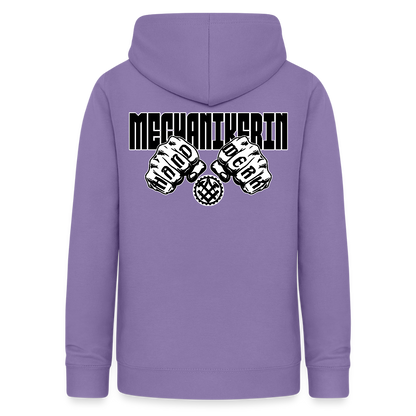 Frauen Hoodie "Mechanikerin" (beidseitig beruckt) Lavendel Frauen Hoodie
