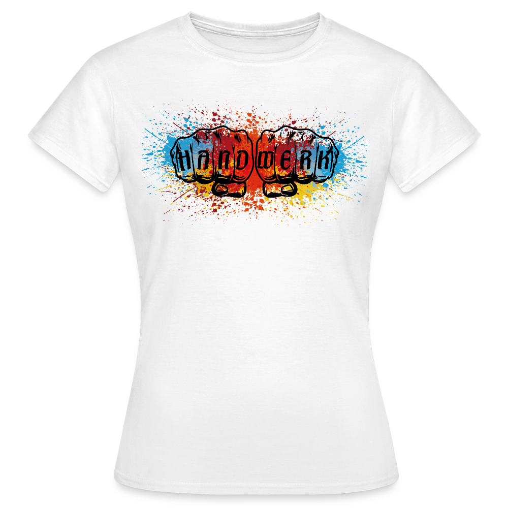 Frauen T-Shirt "Splash-Color" Weiß Frauen T-Shirt