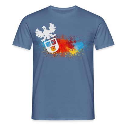 Unisex T-Shirt "Splash-Maler" Taubenblau Männer T-Shirt
