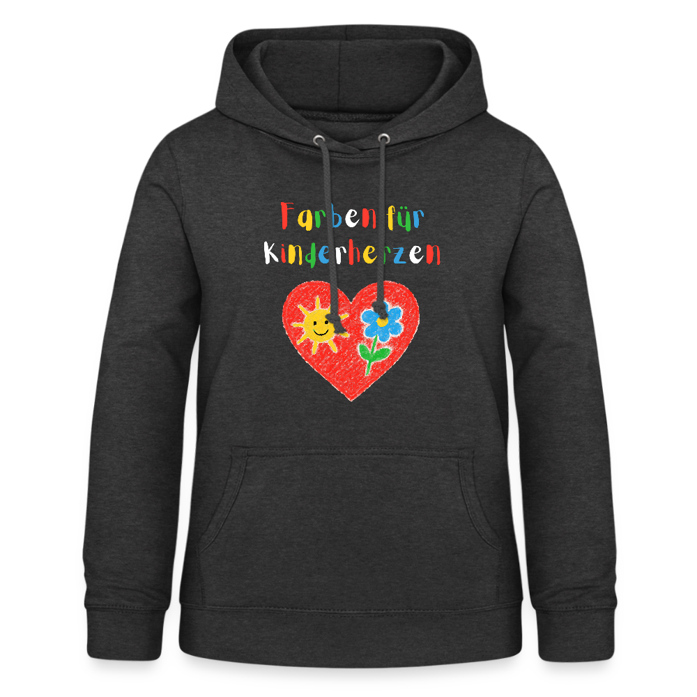 Frauen Hoodie "Farben für Kinderherzen" Anthrazit Frauen Hoodie