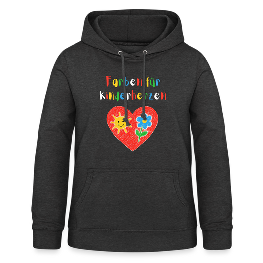 Frauen Hoodie "Farben für Kinderherzen" Anthrazit Frauen Hoodie