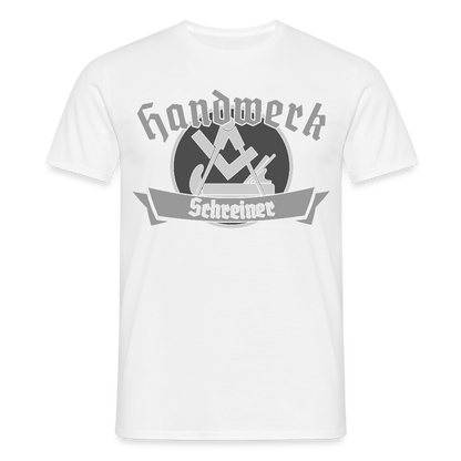 Unisex T-Shirt "Schreiner" Weiß Männer T-Shirt