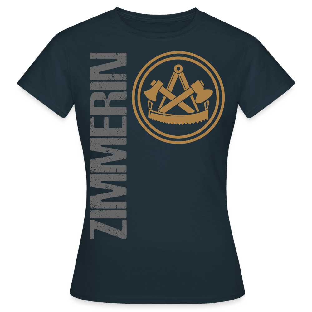 Frauen T-Shirt "Zimmerin" Navy Frauen T-Shirt