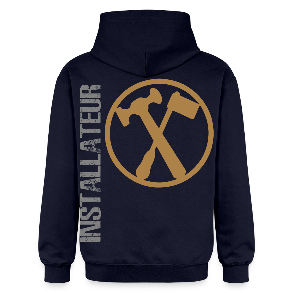 Gildan Unisex Softstyle® "Installateur" Navy Gildan Unisex Softstyle® Midweight Hoodie