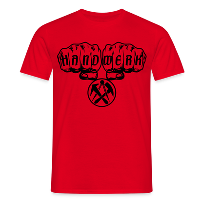 Unisex T-Shirt "Dachdecker" Rot Männer T-Shirt