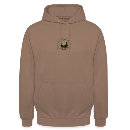 Unisex Hoodie "Handwerk-Rockt" (beidseitig bedruckt) - Mokka
