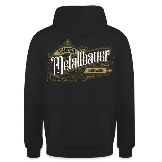 Unisex Hoodie "Metallbauer" Nostalgie Handwerk Schwarz Unisex Hoodie