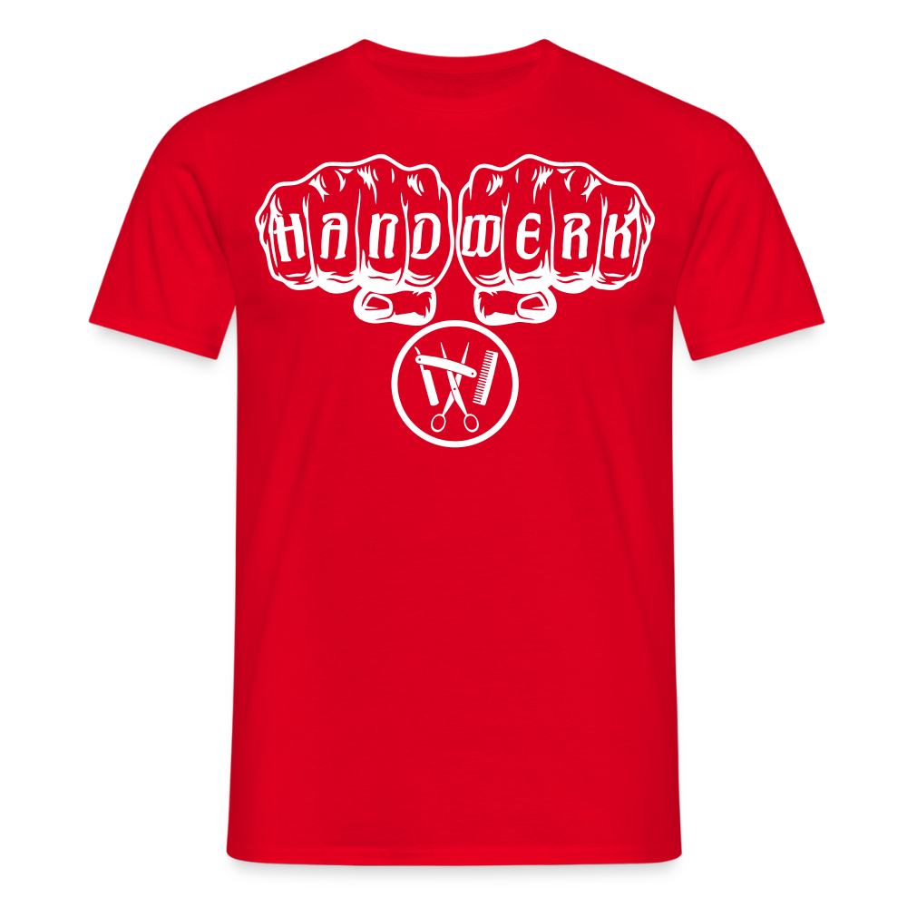 Unisex T-Shirt "Friseur" Rot Männer T-Shirt
