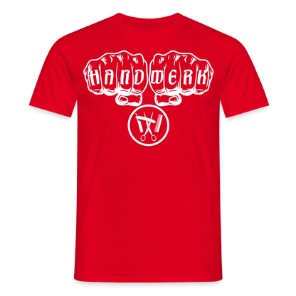 Unisex T-Shirt "Friseur" Rot Männer T-Shirt