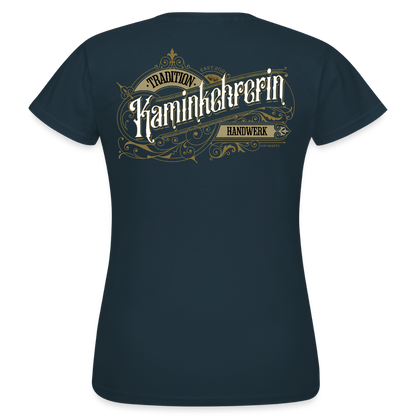 Frauen T-Shirt "Kaminkehrerin" Nostalgie Handwerk Navy Frauen T-Shirt