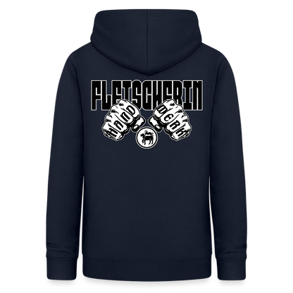 Frauen Hoodie "Fleischerin" (beidseitig beruckt) Navy Frauen Hoodie