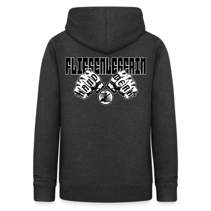 Frauen Hoodie "Fliesenlegerin" (beidseitig beruckt) Anthrazit Frauen Hoodie