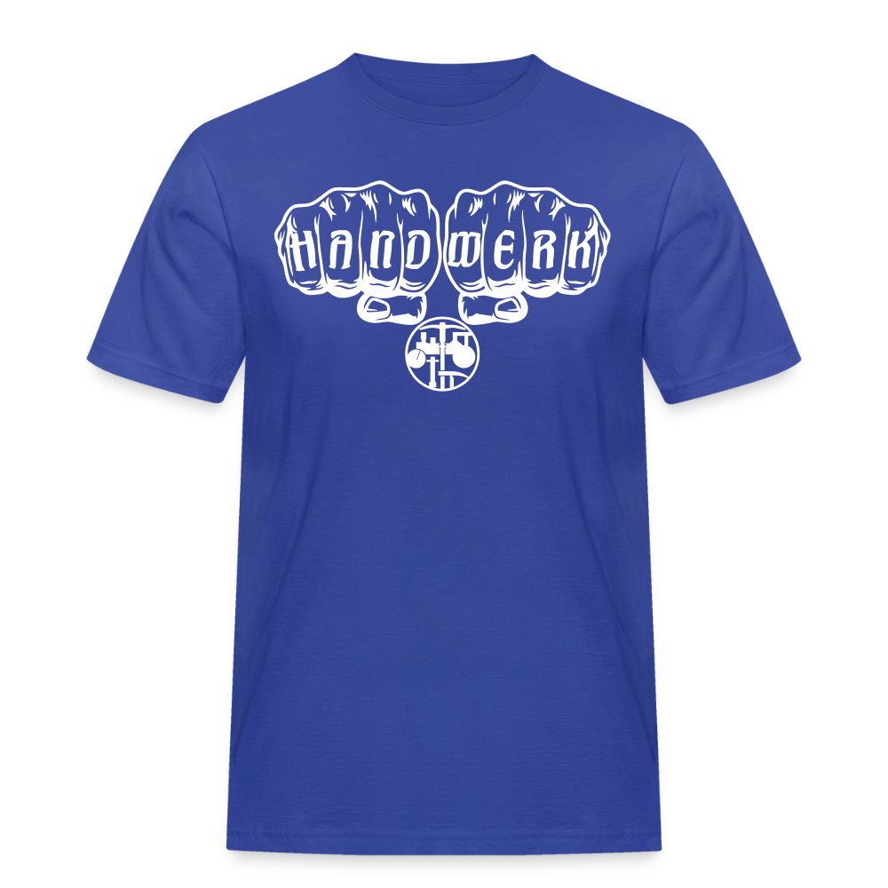 Männer Workwear T-Shirt "Strassenbauer" Royalblau Männer Workwear T-Shirt