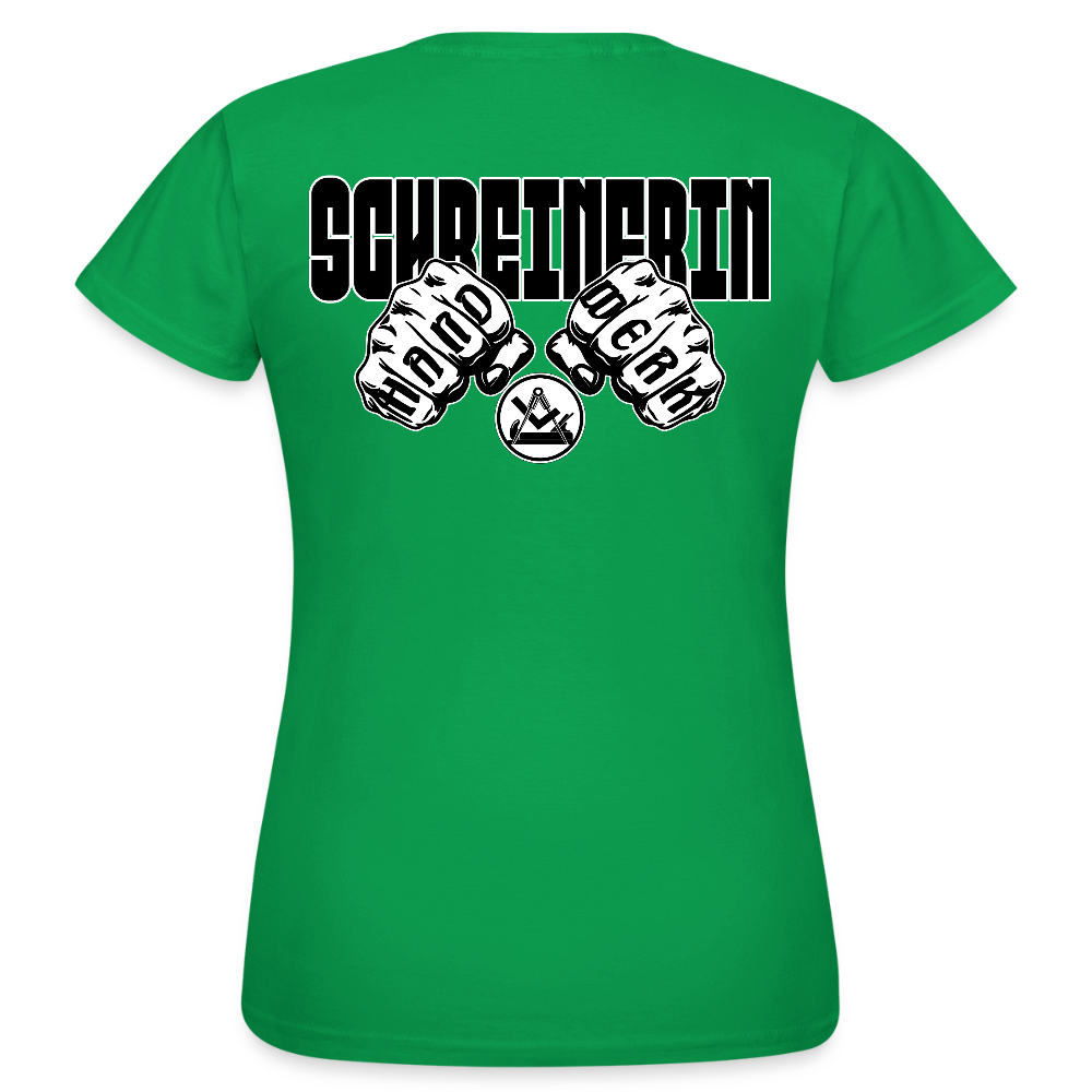 Frauen T-Shirt "Schreinerin" (beidseitig bedruckt) Kelly Green Frauen T-Shirt