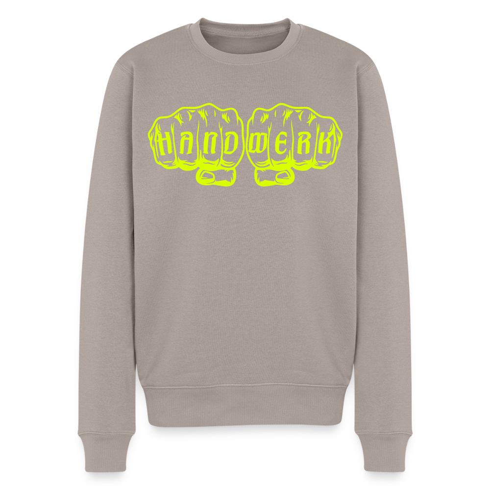 Unisex Premium Pullover "Isolierer" neongelb Taupe Männer Premium Pullover