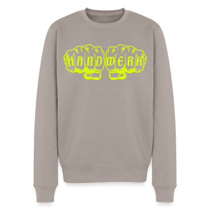 Unisex Premium Pullover "Isolierer" neongelb Taupe Männer Premium Pullover