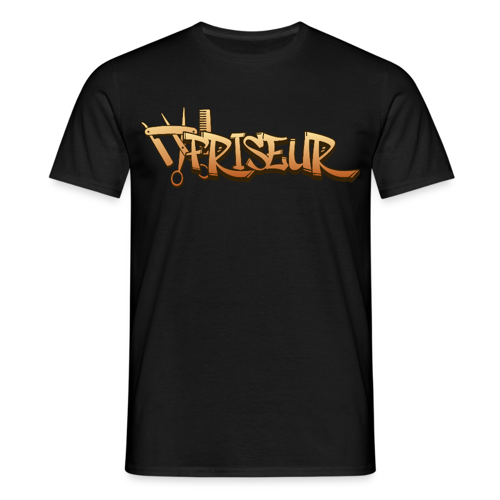 Unisex T-Shirt "Friseur" Schwarz Männer T-Shirt