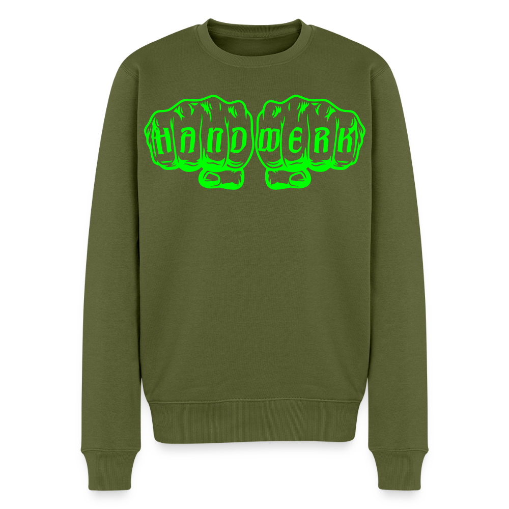 Unisex Premium Pullover "Metallbauer" neongrün Khaki Männer Premium Pullover