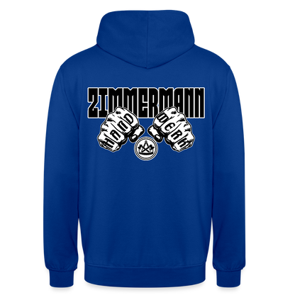 Unisex Hoodie "Zimmermann" (beidseitig bedruckt) Royalblau Unisex Hoodie