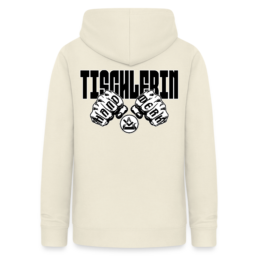 Frauen Hoodie "Tischlerin" (beidseitig beruckt) Vanille-Milchshake Frauen Hoodie
