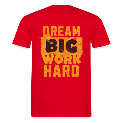 Unisex T-Shirt "Work Hard" Rot Männer T-Shirt