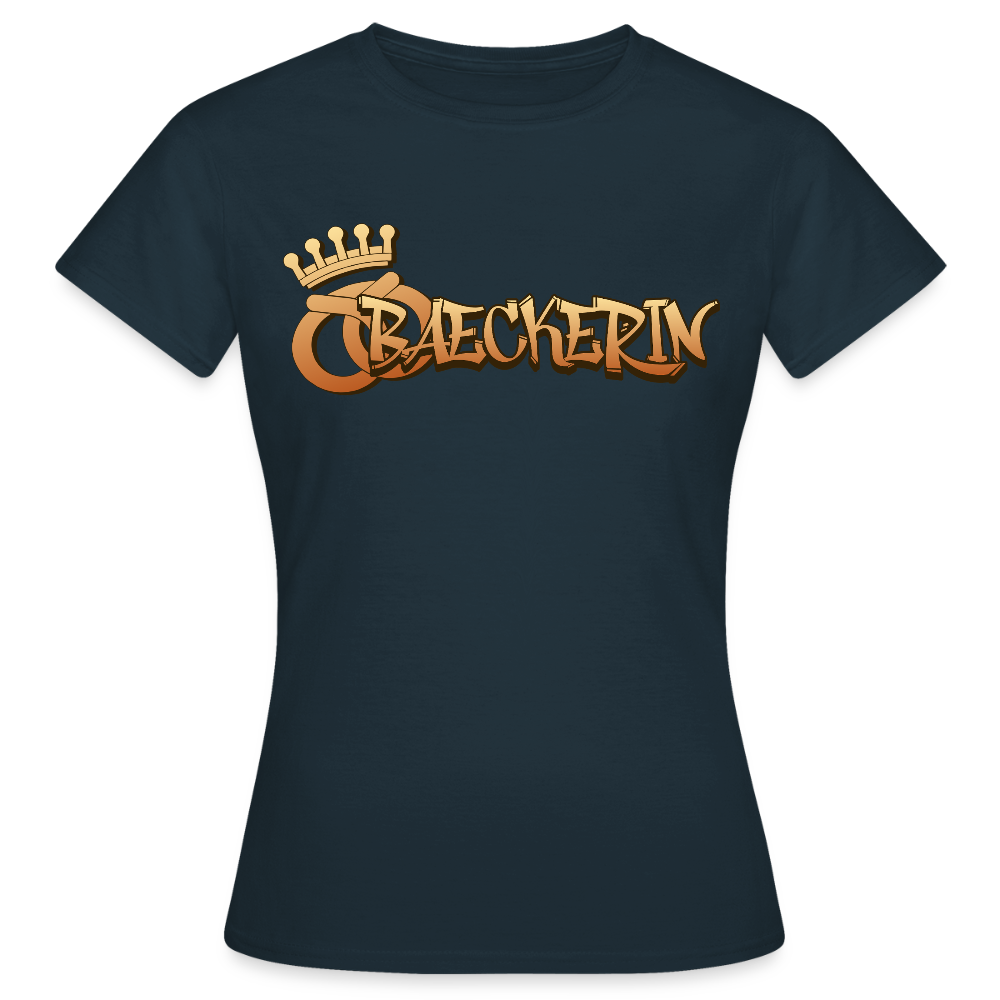 Frauen T-Shirt "Bäckerin" Navy Frauen T-Shirt