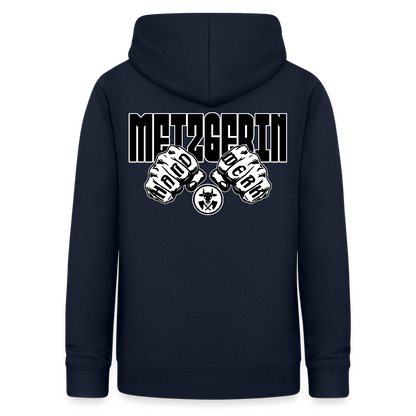 Frauen Hoodie "Metzgerin" (beidseitig beruckt) Navy Frauen Hoodie