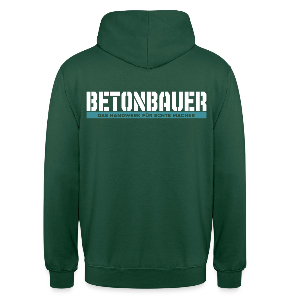 Unisex Hoodie HW-300 | MACHER "Betonbauer" Flaschengrün Unisex Hoodie {{ color }}
