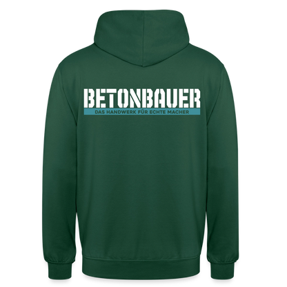 Unisex Hoodie HW-300 | MACHER "Betonbauer" Flaschengrün Unisex Hoodie {{ color }}